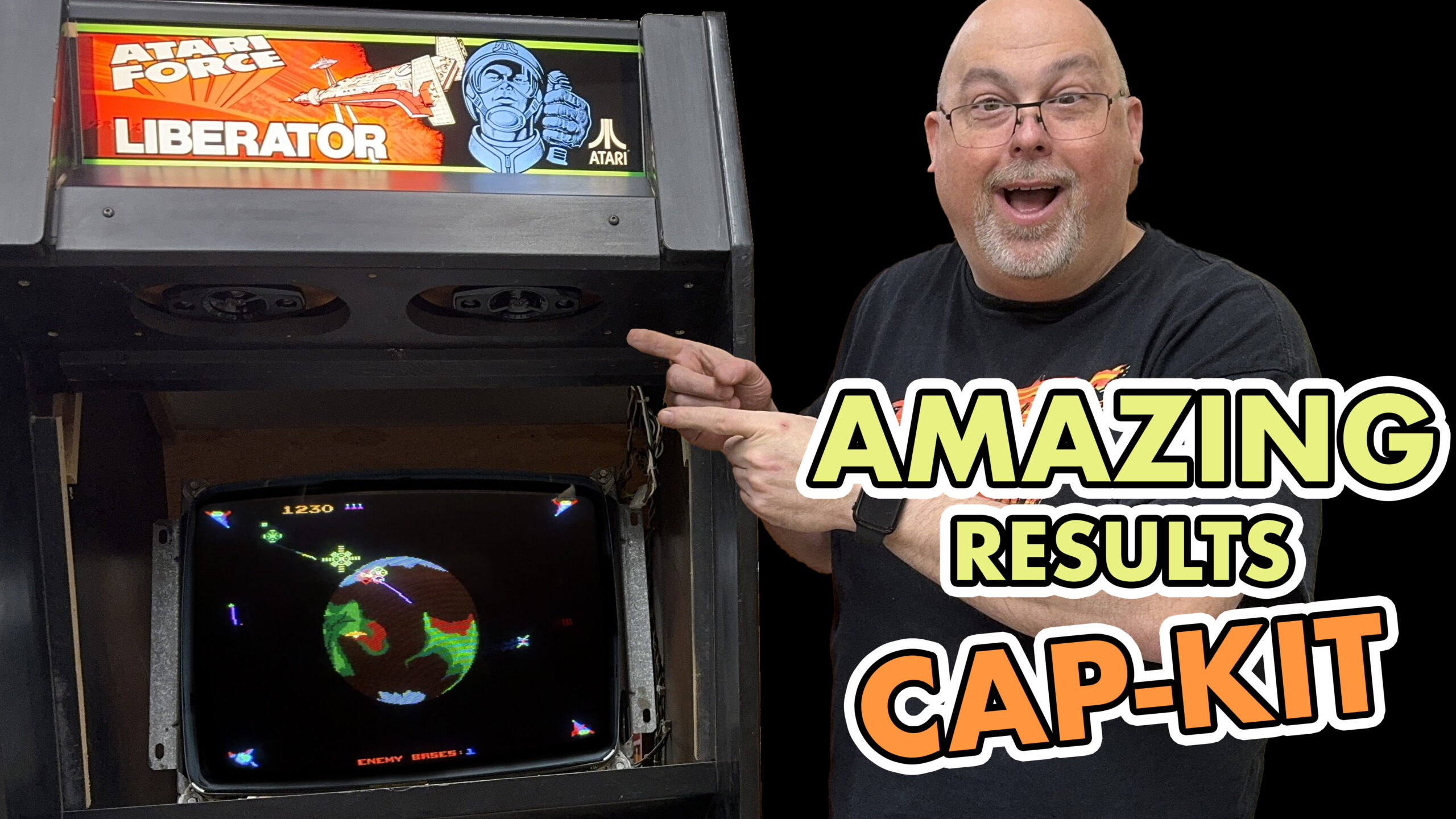 Atari Liberator Elecrtrohome G07-CBO cap kit service repair