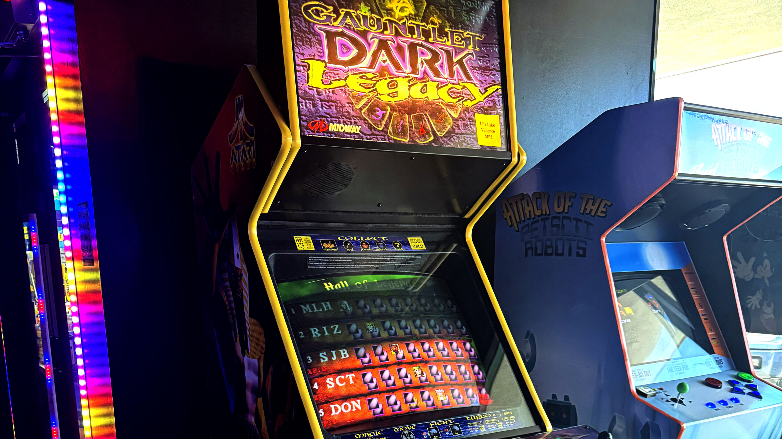 Gauntlet Dark Legacy Arcade at the Time Rift Arcade in Bedford Texas