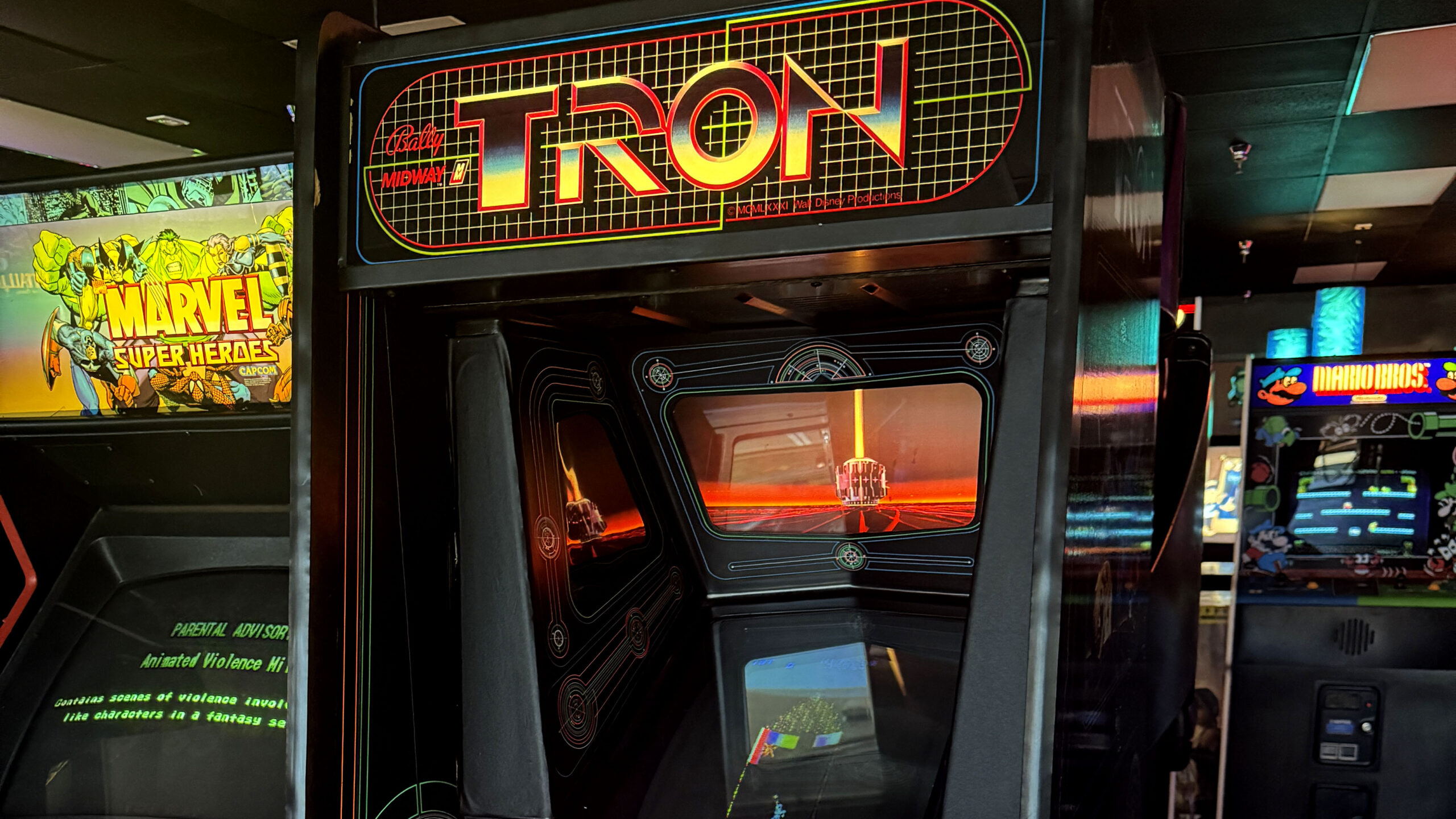 Tron Arcade at the Time Rift Arcade in Bedford Texas