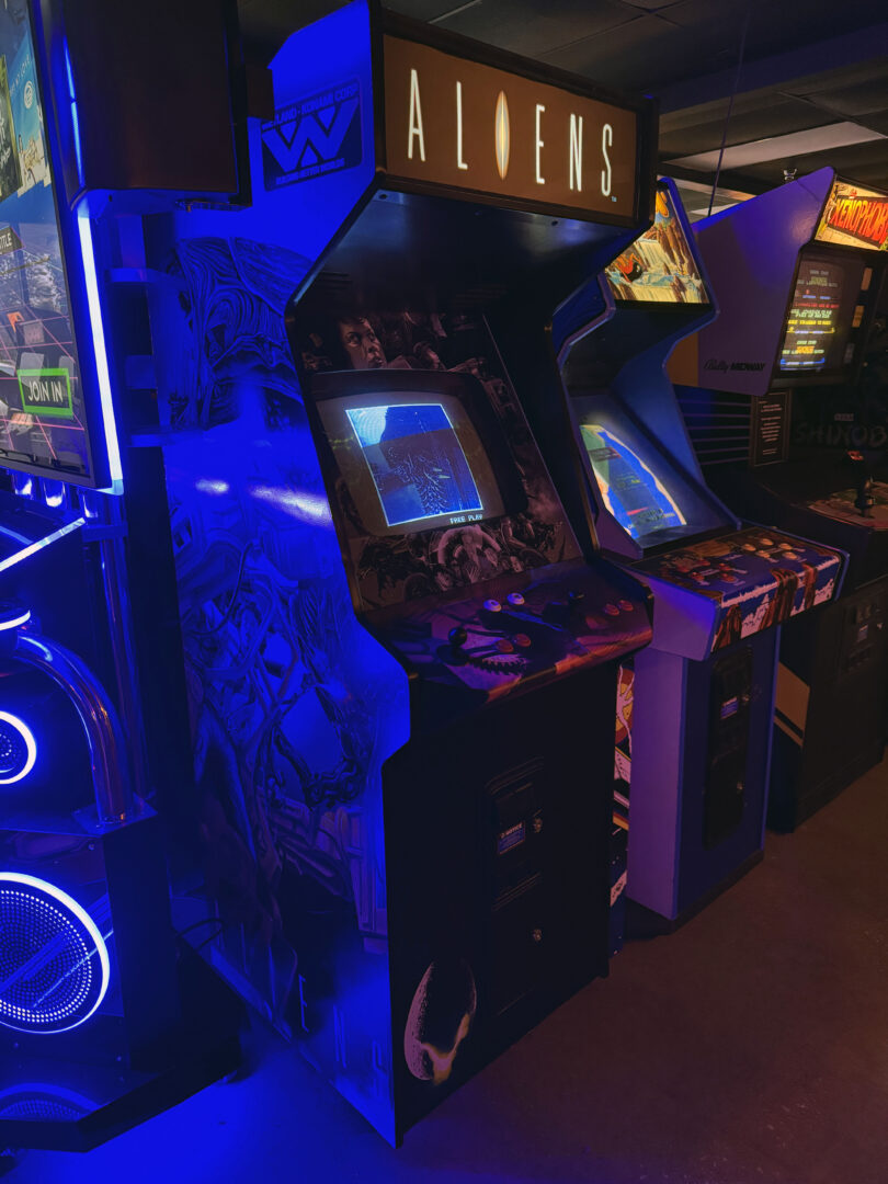 Aliens Arcade at the Time Rift Arcade in Bedford Texas