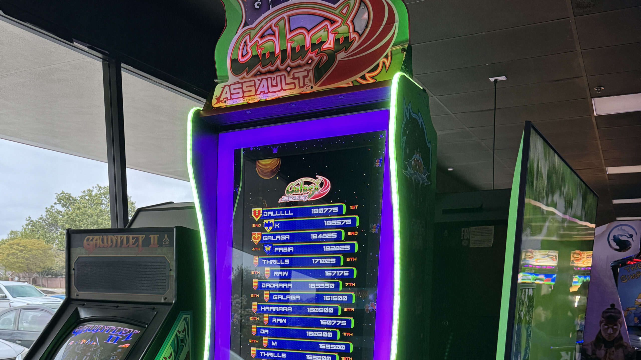 Galaga Assault at the Time Rift Arcade in Bedford Texas