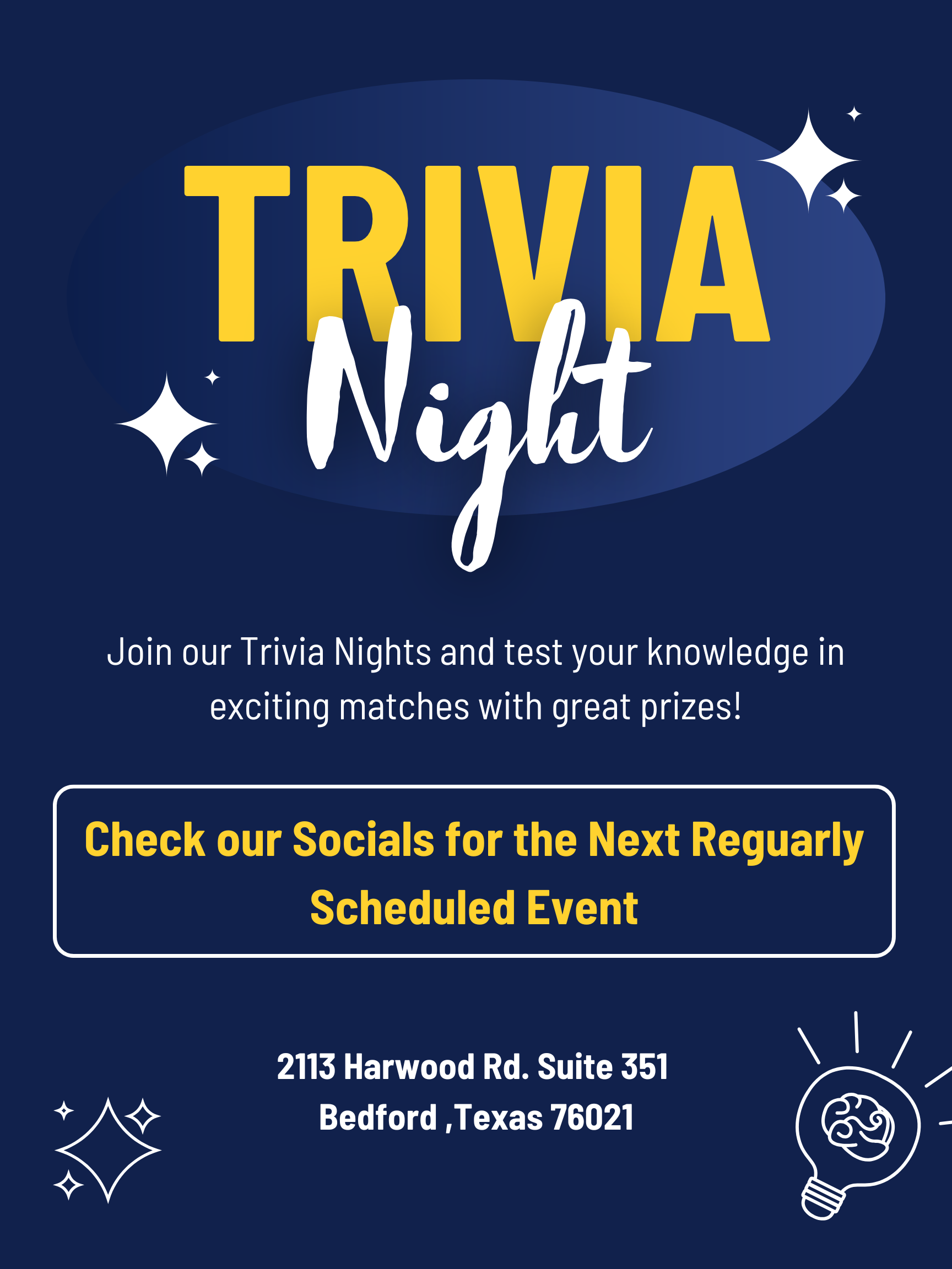 Trivia Nights in Bedford TX at the Time Rift Arcade